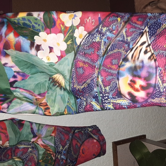 Womens xl tropical floral snake print - Picture 10 of 12